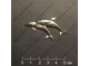 Значок брошь ДЕЛЬФИНЫ А38 dolphins pin brooch badge